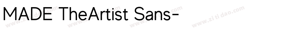 MADE TheArtist Sans字体转换